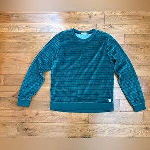 Marine Layer Striped Velvety Crewneck Sweatshirt